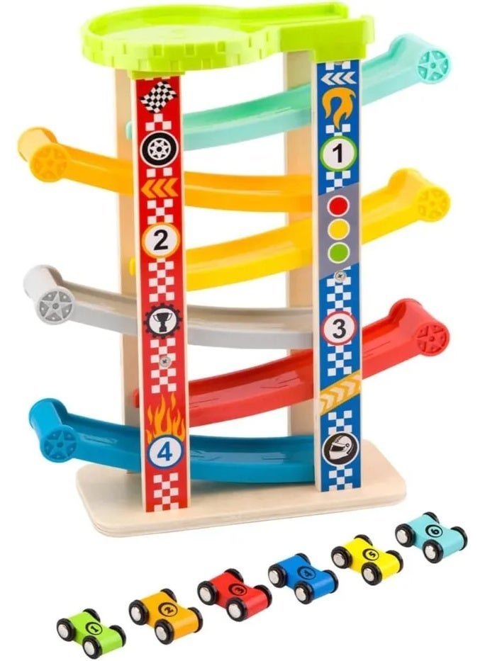 TOOKY TOY TookyToy Large Sliding Car Tower - MultiColor - Image 1